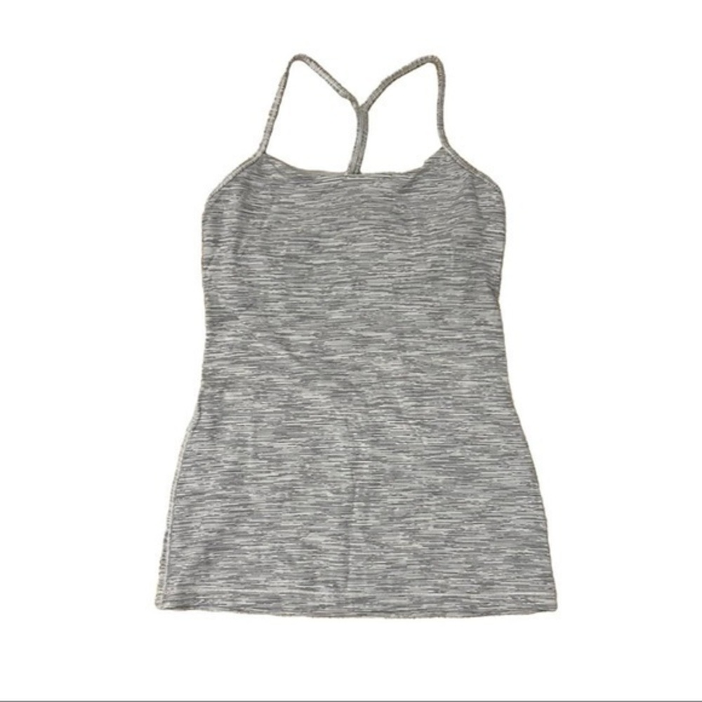 Lululemon Power Y Tank Top Heather Grey S-M